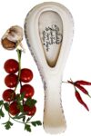 Håndlavet keramik skeholder set fra bunden med firma logo og kunstnerens signatur